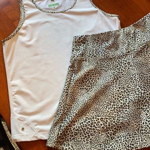 Leopard tennis outfit
